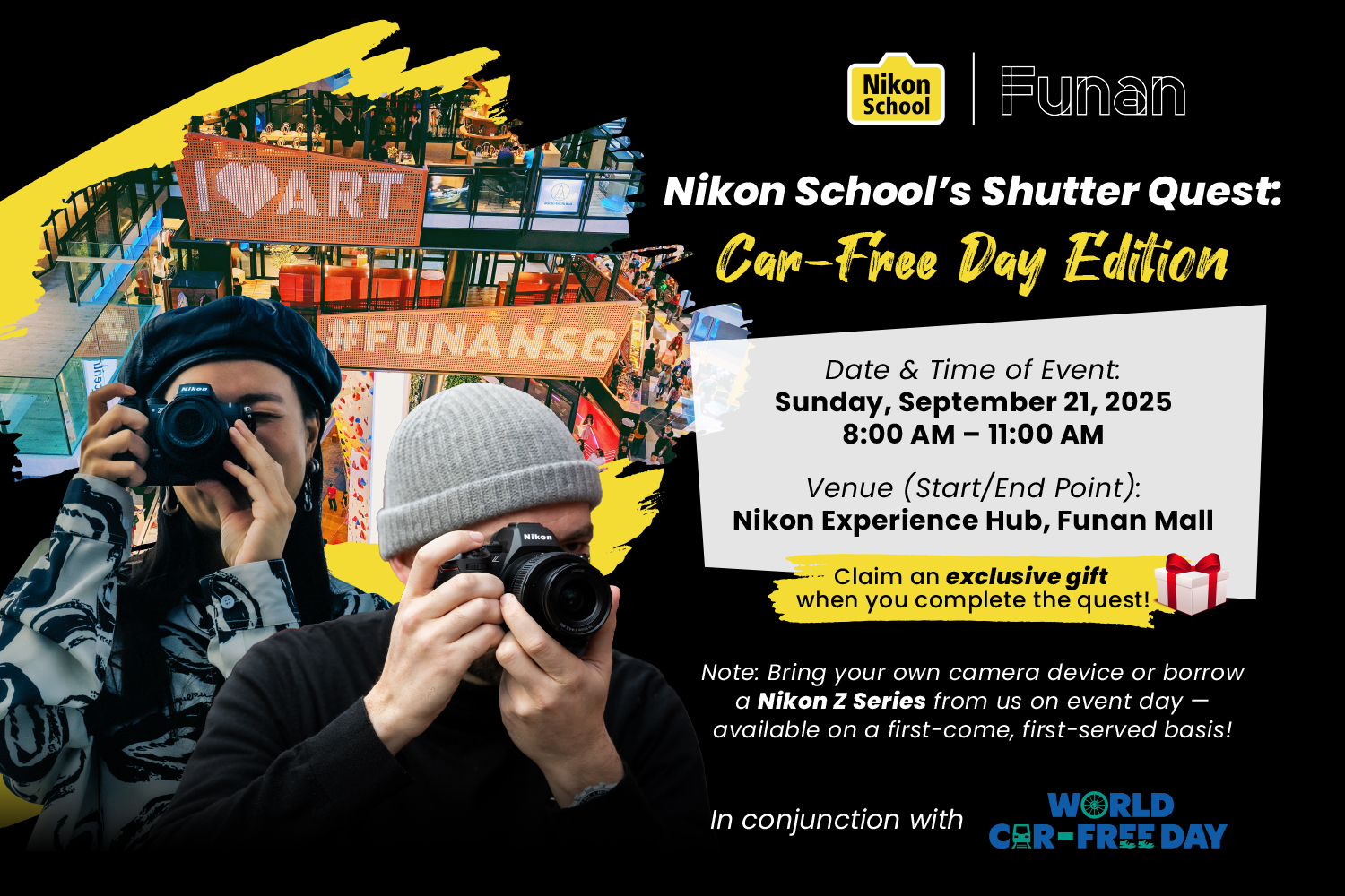 Nikon School's Shutter Quest: Car-Free Day Edition